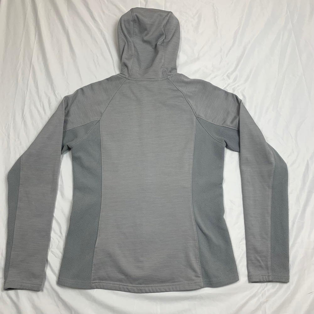 The North Face Full Zip Hoodie Womens Medium Gray Fleece Textured Activewear